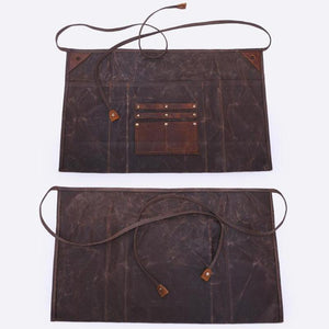 Open image in slideshow, Waxed Canvas Gardening Apron Multifunction Craftsman Apron Retro Waterproof Apron YD5790
