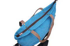 Canvas And Full Grain Leather Tote Bag, Shopper Bag