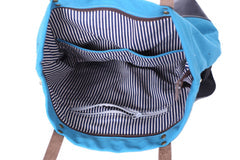 Canvas And Full Grain Leather Tote Bag, Shopper Bag