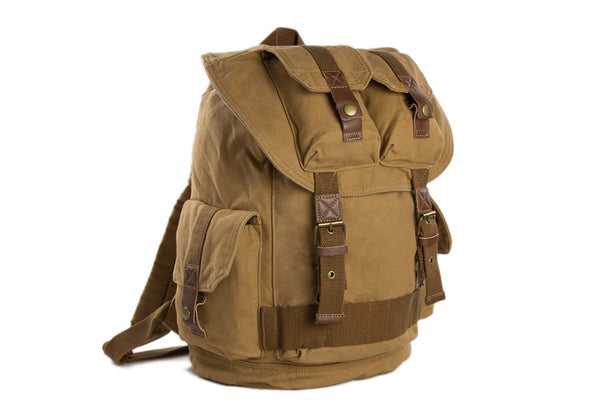 Large Volume Canvas Backpack, School Backpack, Track Backpack