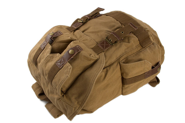 Large Volume Canvas Backpack, School Backpack, Track Backpack