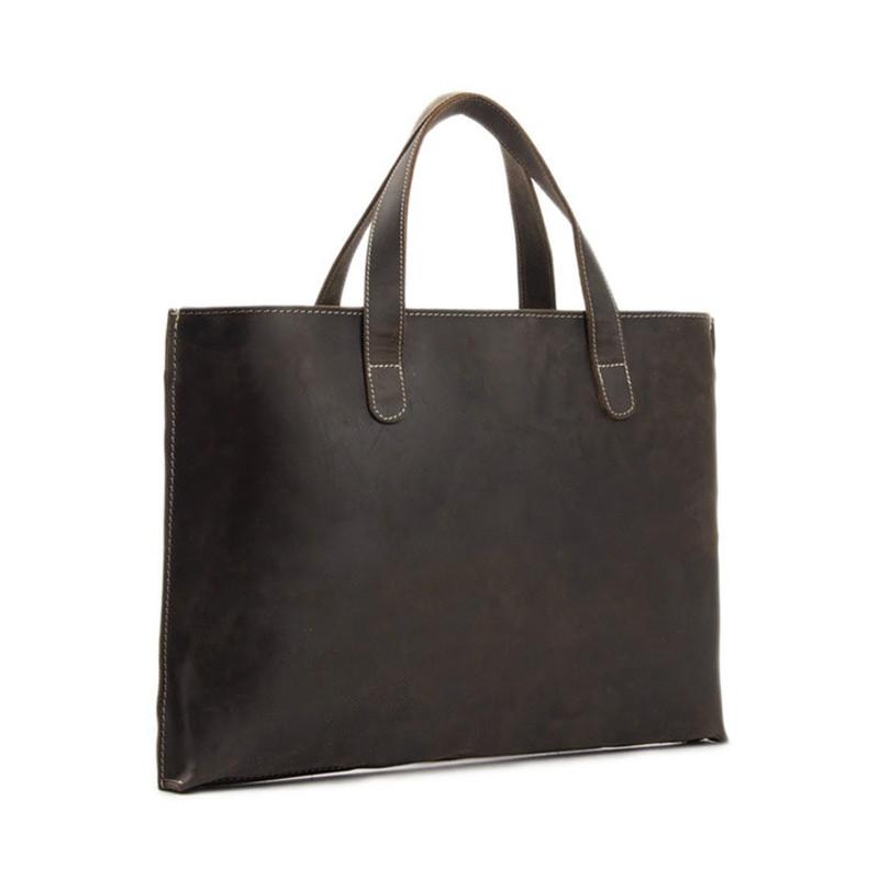 Leather Briefcase Laptop Handbag